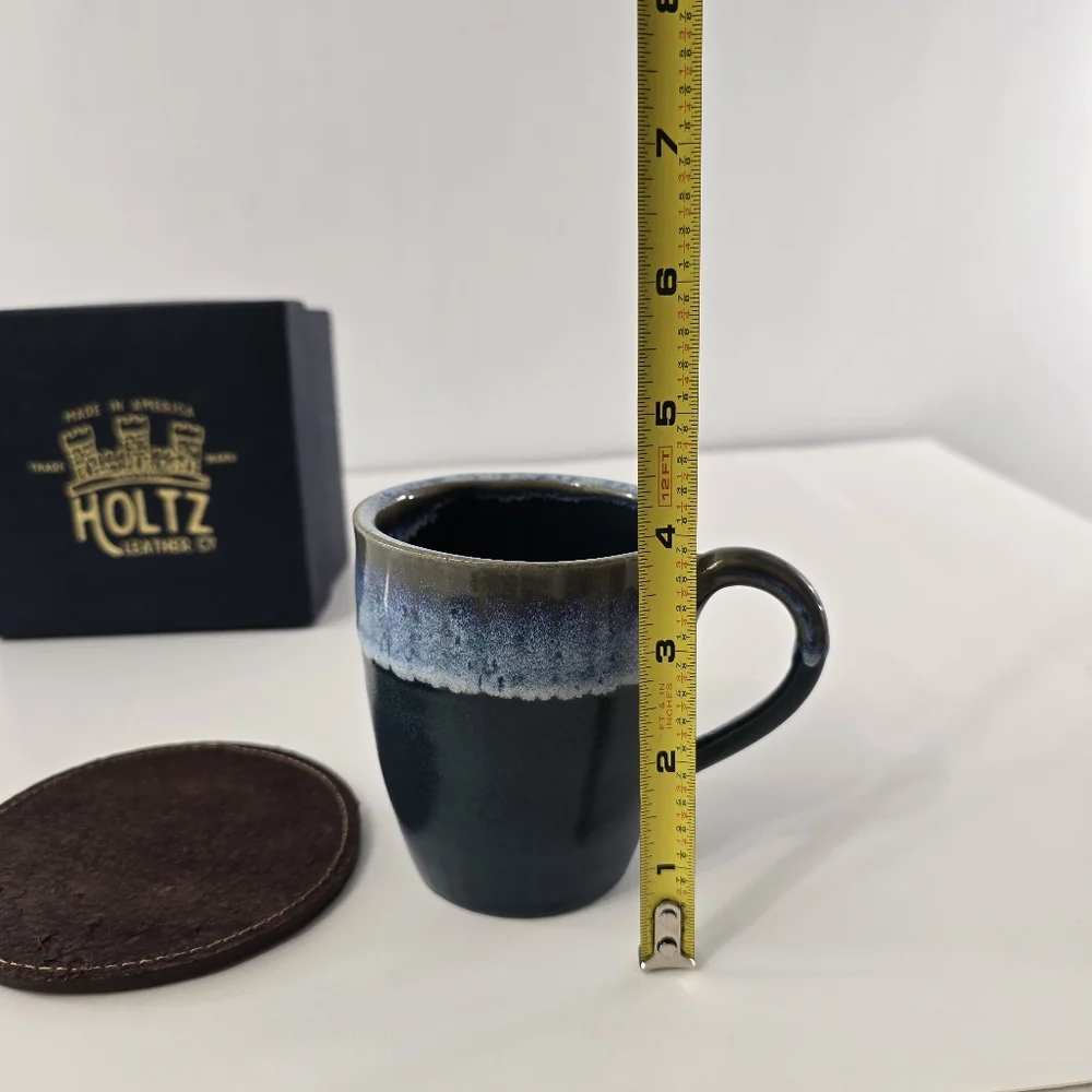 Holtz Leather Co Castle Style Made In America Handcrafted Pottery Cup Mug NIB